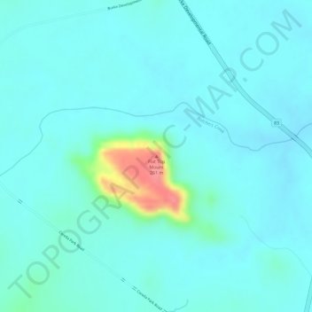 Flat Top Mount地形图、海拔、地势