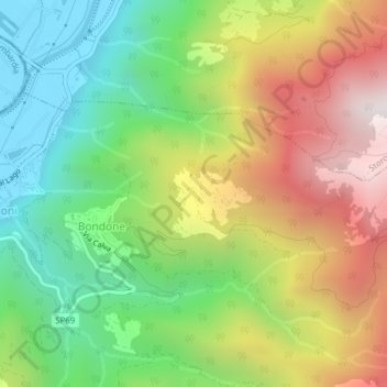 Casai地形图、海拔、地势