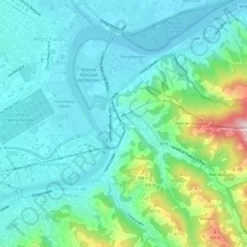Sassi地形图、海拔、地势