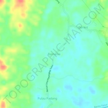 Ramania地形图、海拔、地势