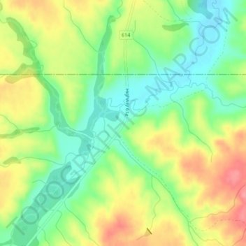 Klintonel地形图、海拔、地势