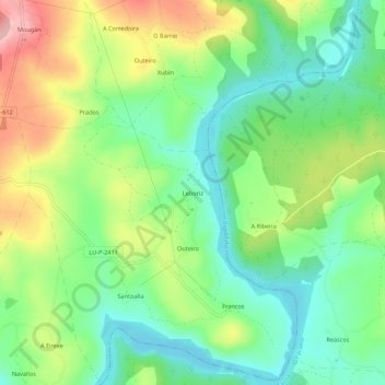 Leboriz地形图、海拔、地势