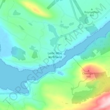 Lettermacaward地形图、海拔、地势