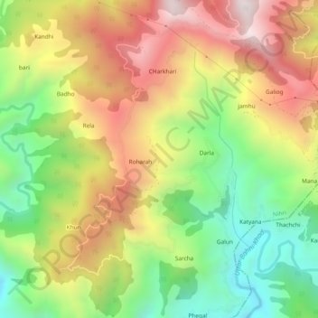 Preshi地形图、海拔、地势