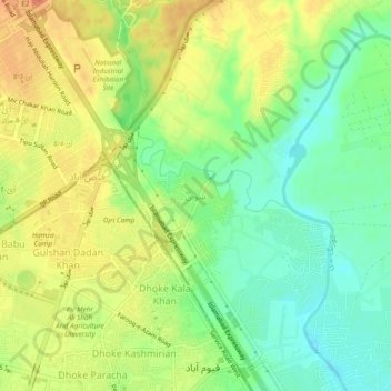 Sohan地形图、海拔、地势