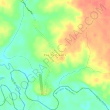 Puerto Morales地形图、海拔、地势