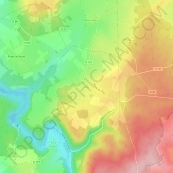 Usy地形图、海拔、地势