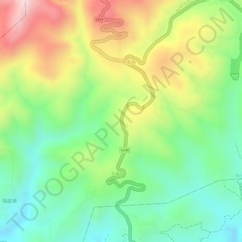 红土地老明星地形图、海拔、地势