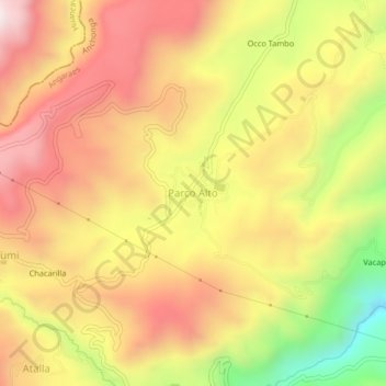 Parco Alto地形图、海拔、地势