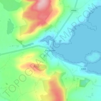 Finstown地形图、海拔、地势