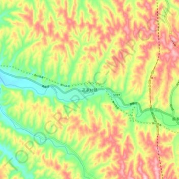 高家村镇地形图、海拔、地势