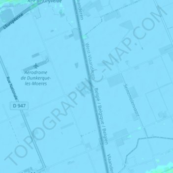 La Distillerie地形图、海拔、地势