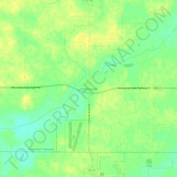 Hollywood地形图、海拔、地势