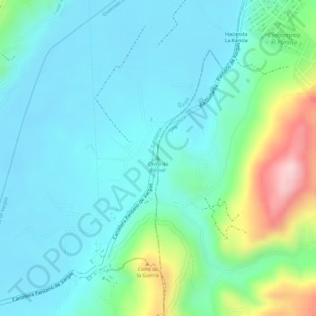 Cerro de Bolivar地形图、海拔、地势