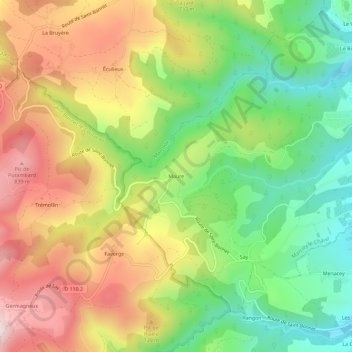 Maure地形图、海拔、地势