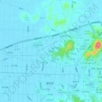 馬洞地形图、海拔、地势