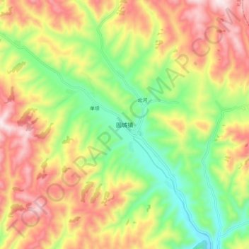 固城镇地形图、海拔、地势