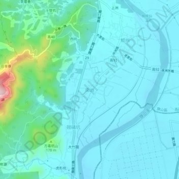南洲地形图、海拔、地势