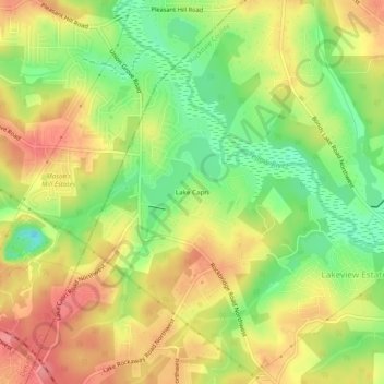 Lake Capri地形图、海拔、地势