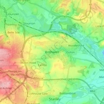 Rothwell地形图、海拔、地势
