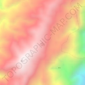茫荡山地形图、海拔、地势