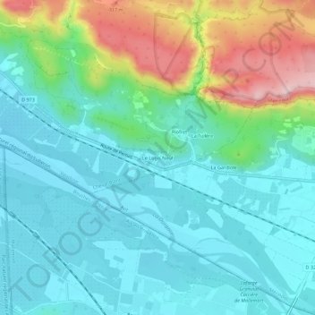 Le Logis Neuf地形图、海拔、地势