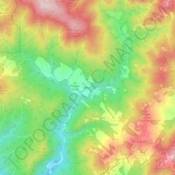Gorgo地形图、海拔、地势