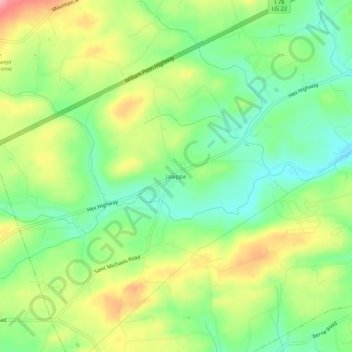 Jalappa地形图、海拔、地势