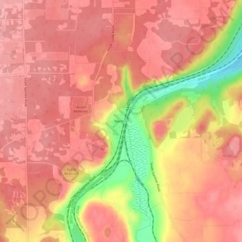 Marshall地形图、海拔、地势