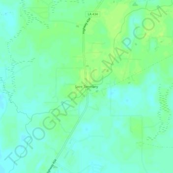 Saint Tammany地形图、海拔、地势