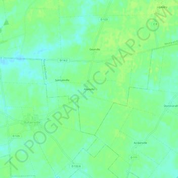 Allonville地形图、海拔、地势