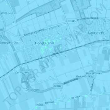 Oosterwijzend地形图、海拔、地势