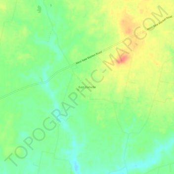 East Danville地形图、海拔、地势