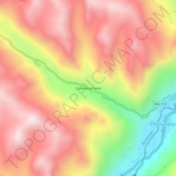 Calaminahuasi地形图、海拔、地势