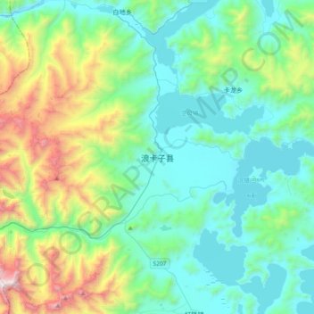 浪卡子县地形图、海拔、地势