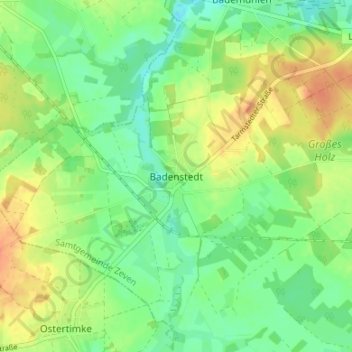 Badenstedt地形图、海拔、地势