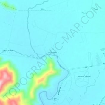 La Palmilla地形图、海拔、地势