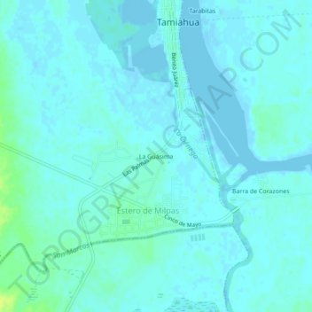 La Guásima地形图、海拔、地势