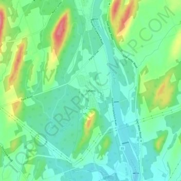 Batawa地形图、海拔、地势