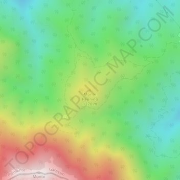 Monte Pennino地形图、海拔、地势