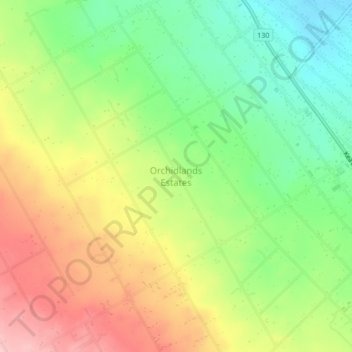 Orchidlands Estates地形图、海拔、地势