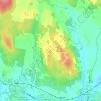 Leon地形图、海拔、地势