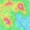 小夏威夷瀑布地形图、海拔、地势