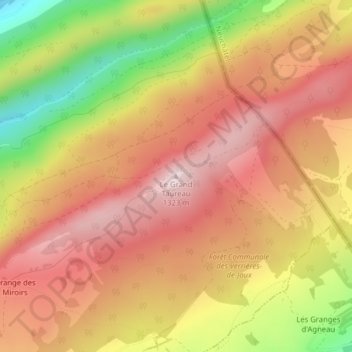 Le Grand Taureau地形图、海拔、地势