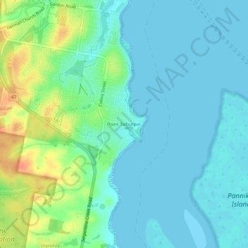 Point Talburpin地形图、海拔、地势