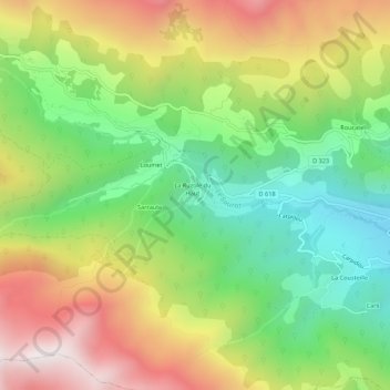La Ruzole du Bas地形图、海拔、地势