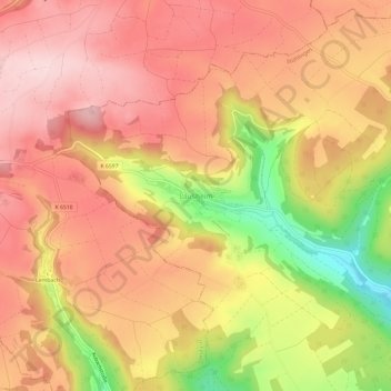 Lausheim地形图、海拔、地势