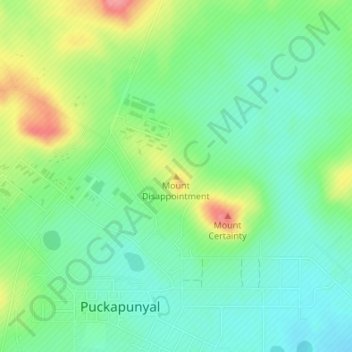 Mount Disappointment地形图、海拔、地势