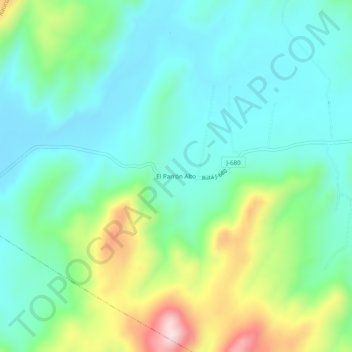 El Parrón Alto地形图、海拔、地势
