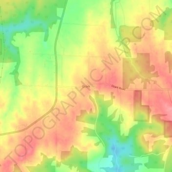 Ozark地形图、海拔、地势